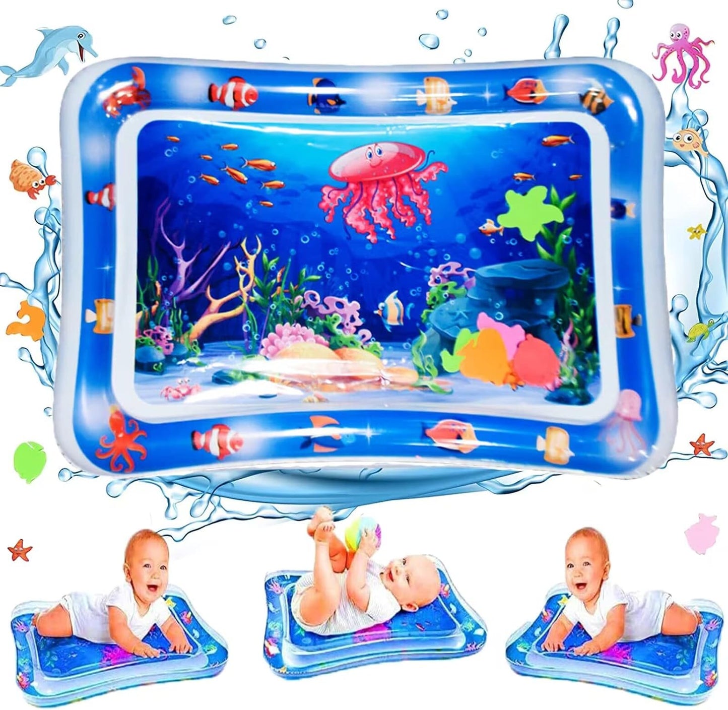 Tapete  de Agua Inflable para Bebes cuad