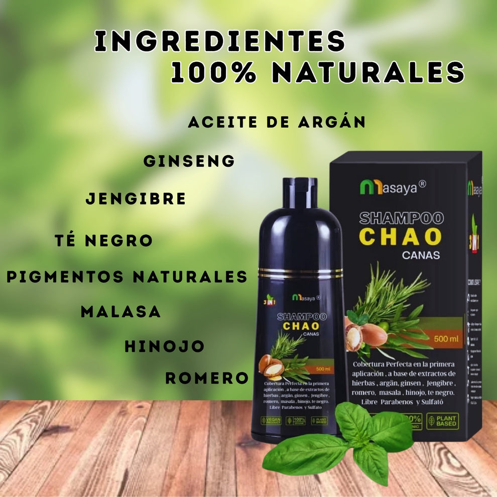 Shampoo Chao Canas 3 en 1 +Tratamiento + Envio Gratis