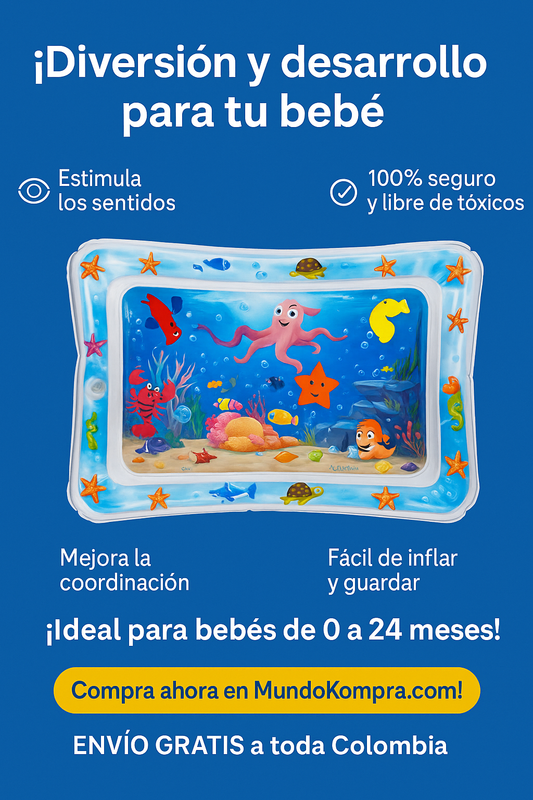 Tapete  de Agua Inflable para Bebes cuad